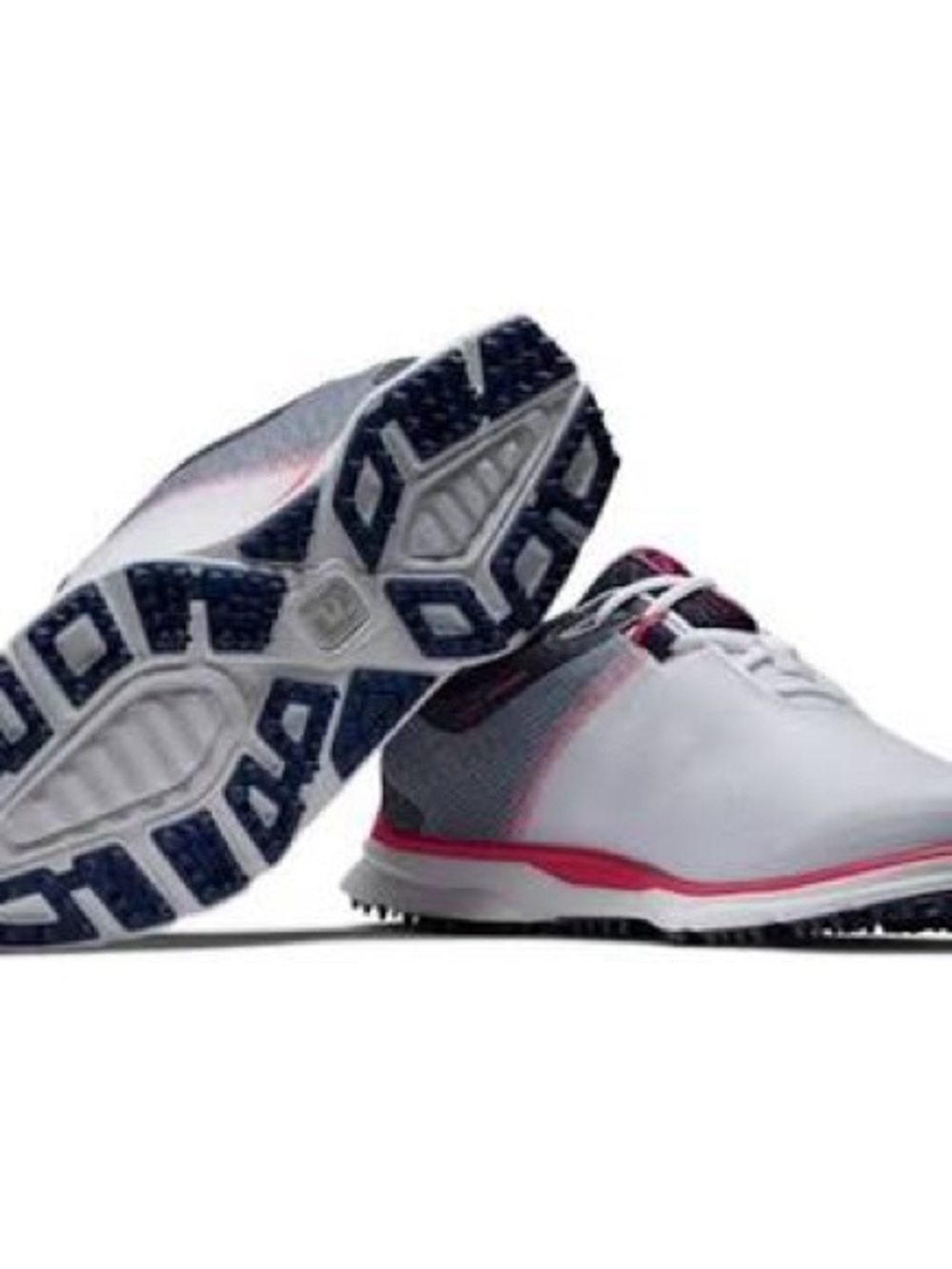 FootJoy Women's White and Pink Golf Shoes - PRO SL Sport 98147 7 Medium